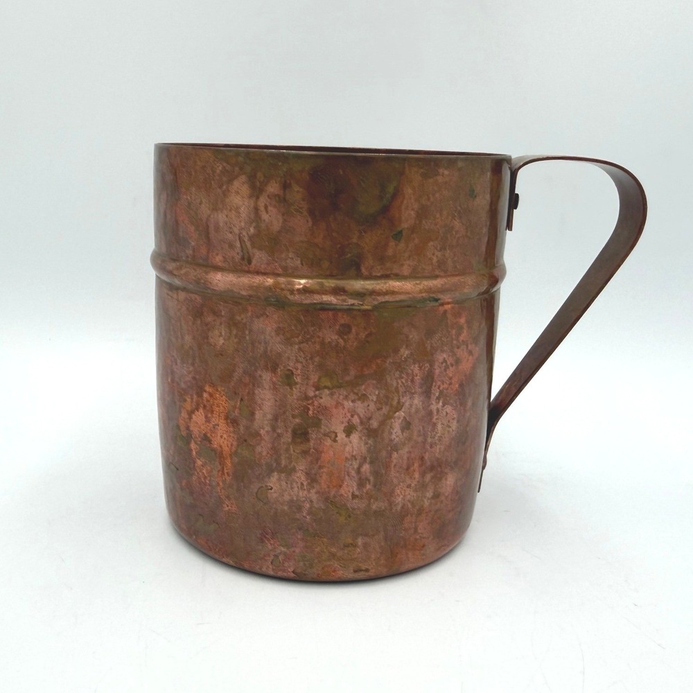 Bottega del Rame Copper Mug Italy Montepulciano Hand Hammered Cup Vintage Patina